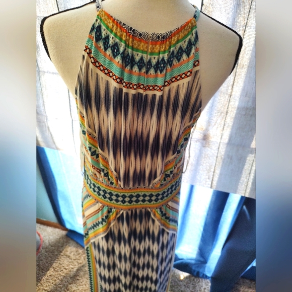 NWT size 16P London Style Collection Petites geometric pattern maxi dress - Picture 8 of 11